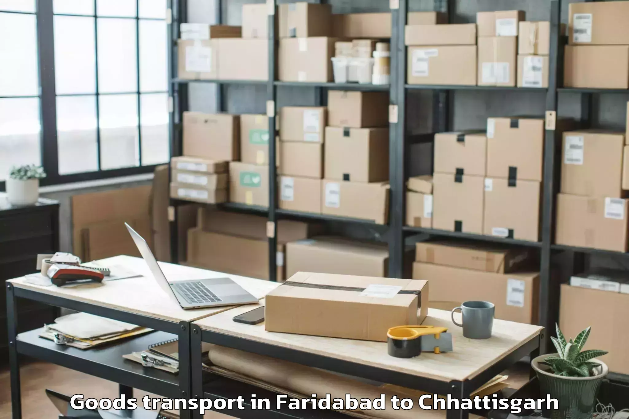 Faridabad to Arang Goods Transport Booking